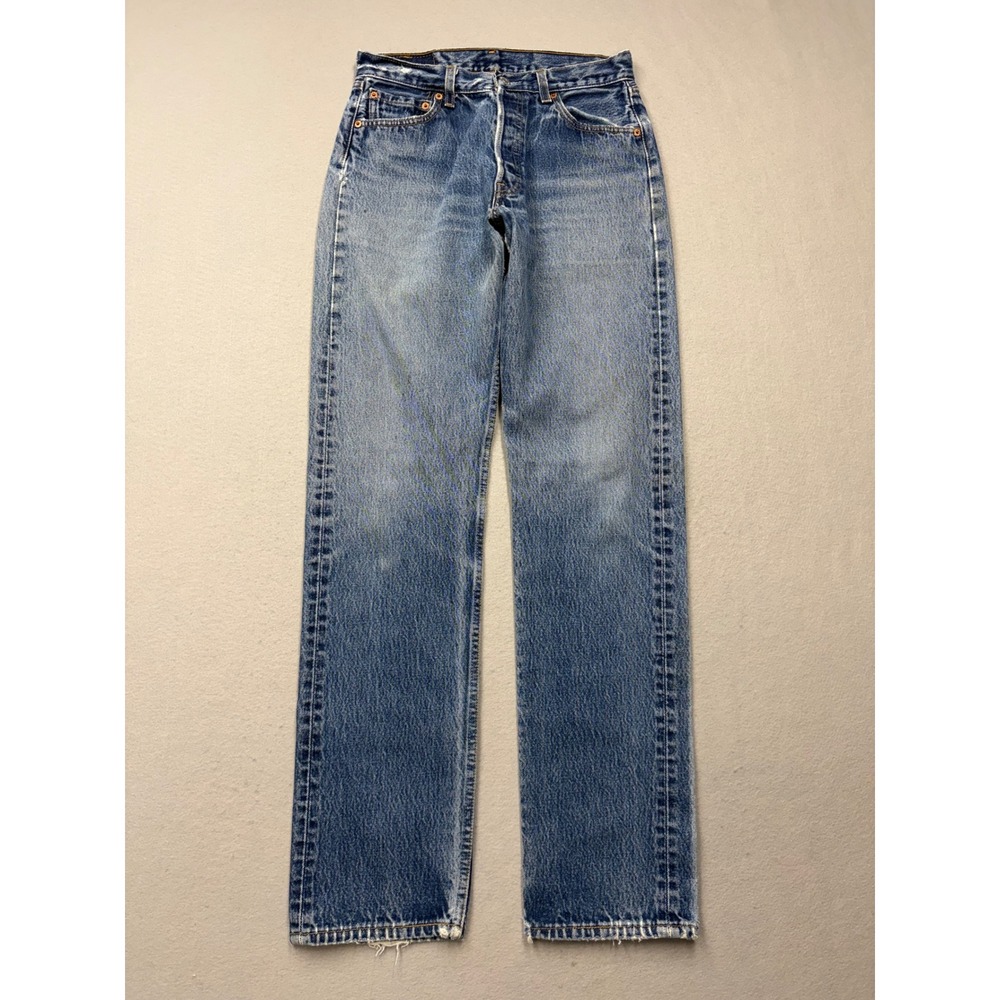 Levi's 501 Jeans Women 30 Blue Straight Leg Vintage Distressed Made in USA